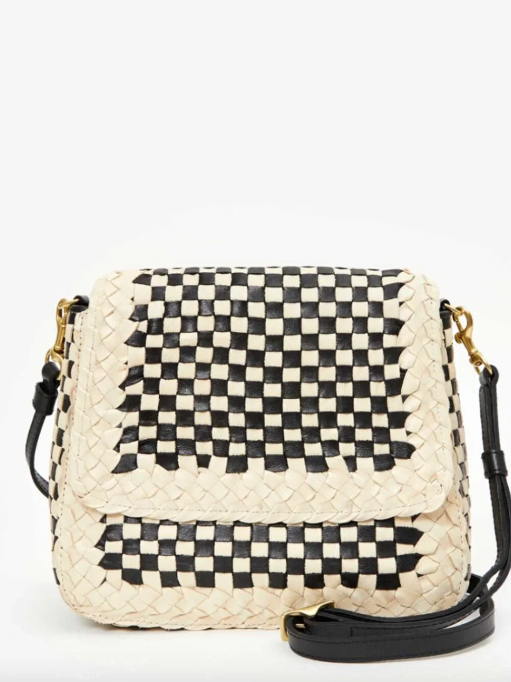 Clare V Louis Border Woven Checker bag